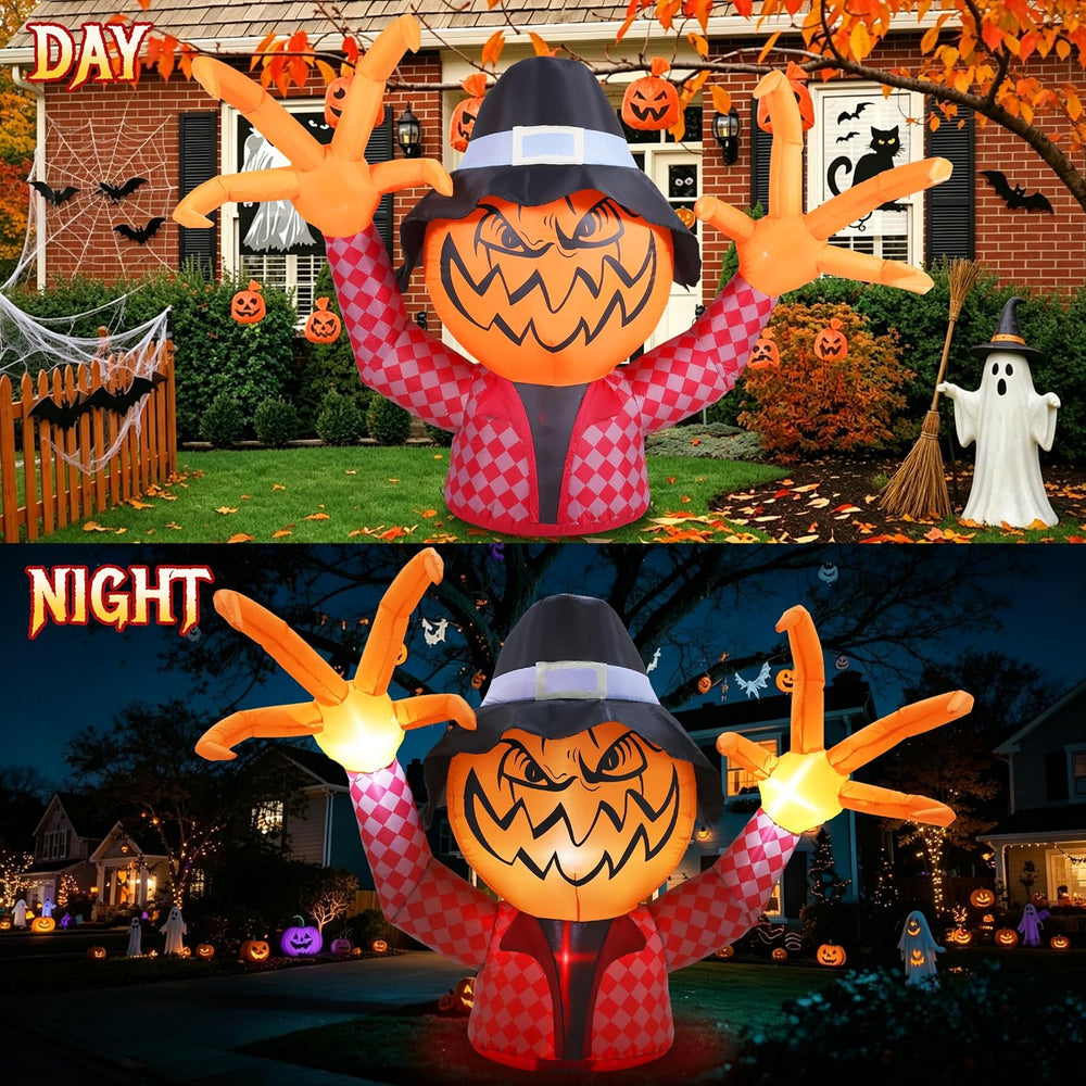 Halloween Inflatable Pumpkin Monster with Fingers Decorations