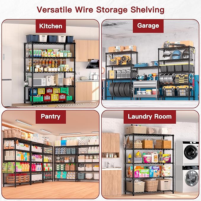 PrimeZone Wire Metal Storage Shelves