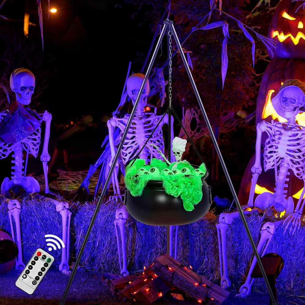 Halloween Decorations Outdoor Indoor,Large Witches Cauldron on 52" Tripo...