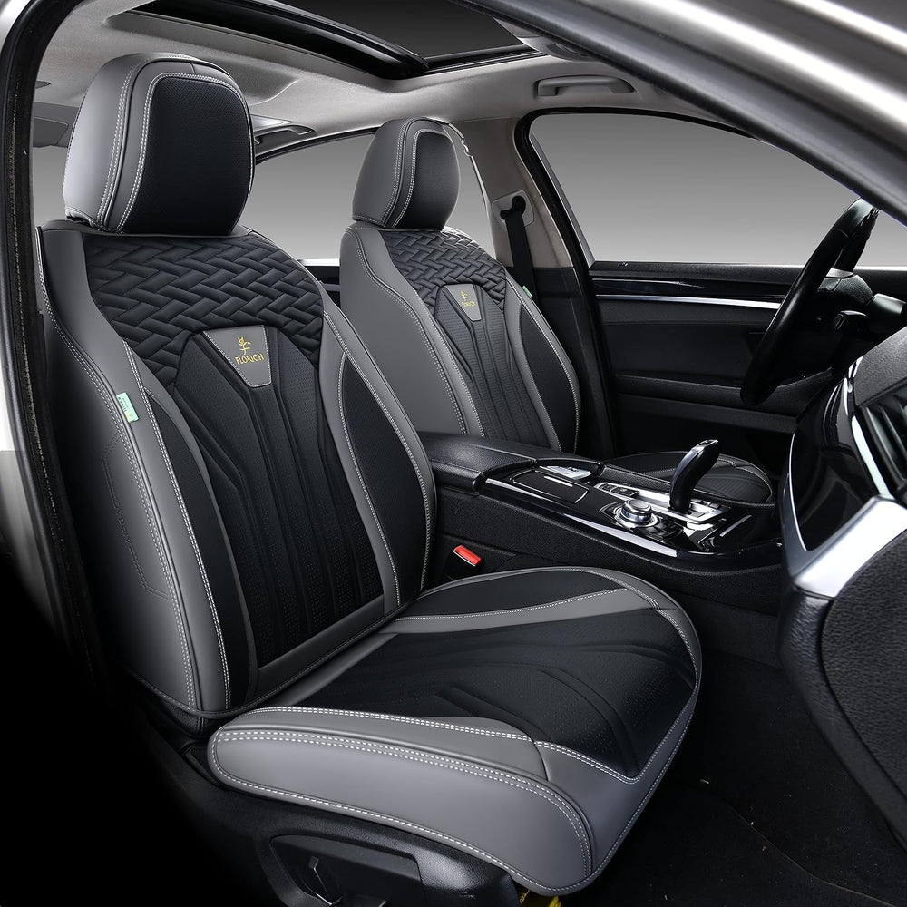 FLORICH Leather Seat Covers, Seat Covers Full Set, Car Seat Protectors 5 Seat...