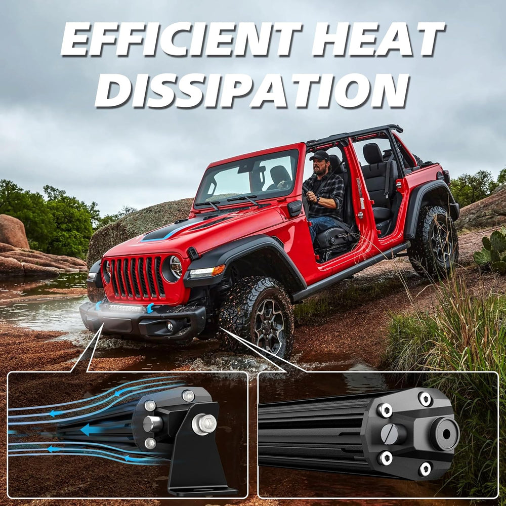 4WDKING Slim LED Light Bar 22 Inch Spot Flood Beam for Cars Trucks ATV UTV