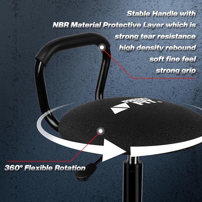 Garage Stool, Adjustable Height Swivel Work Mechanic Shop Stool