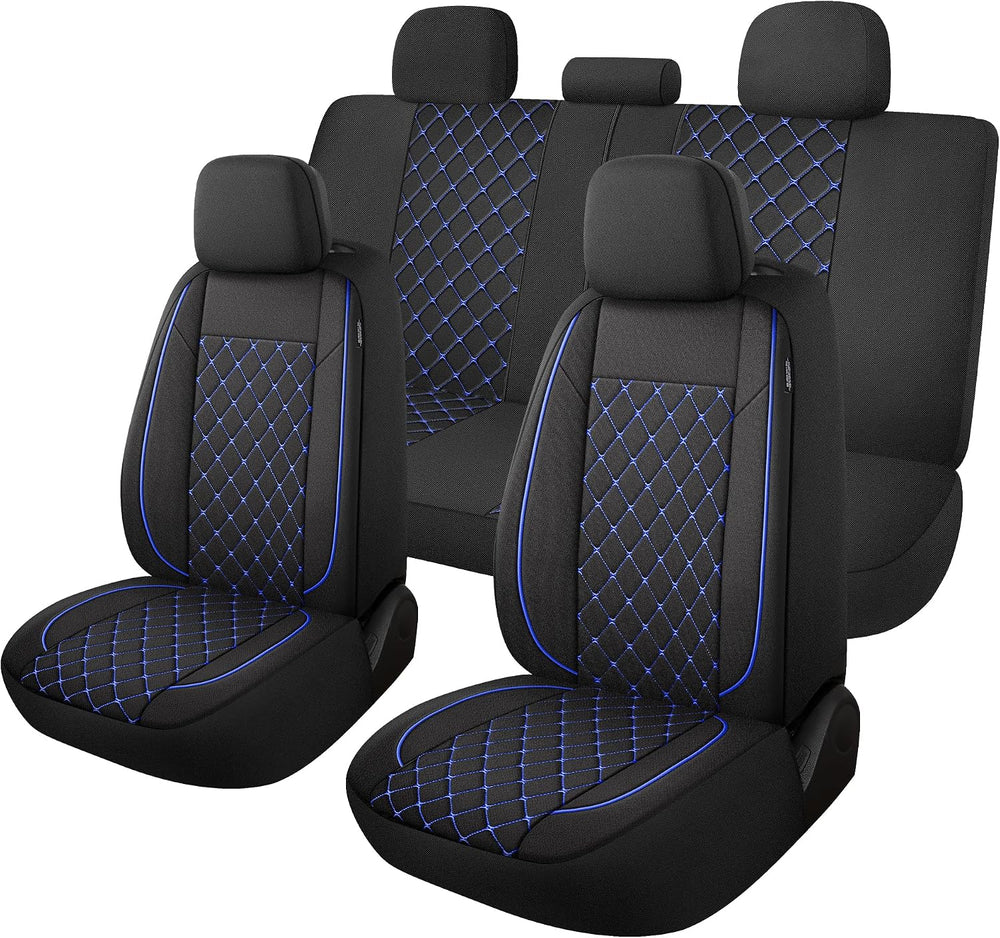 Breathble Car Seat Covers Full Set, Washable Seat Covers for Cars, Premium Cl...