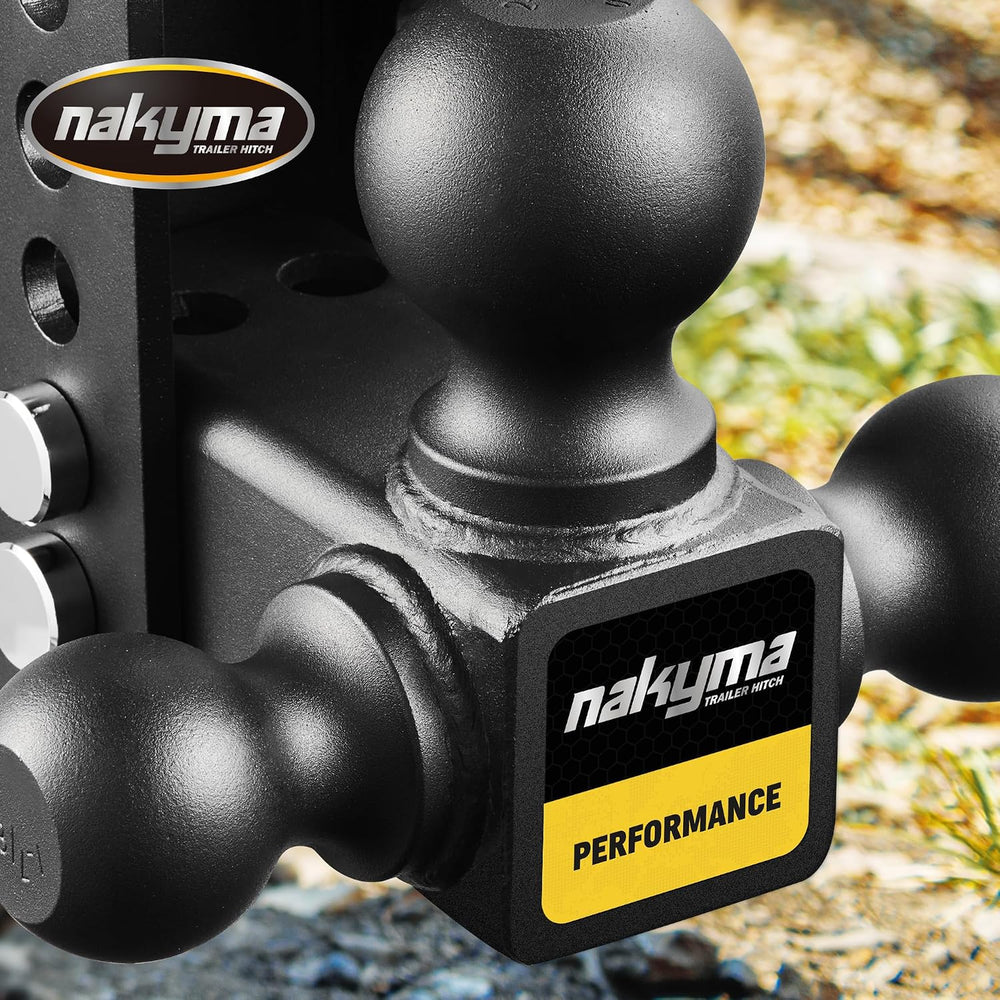 Adjustable Trailer Hitch 8 Inch Drop Hitch Fits 2" Receiver, Tri Ball(1-...