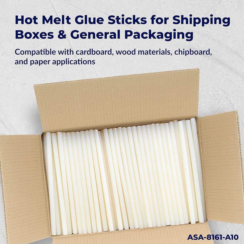 ASA Hot Glue Sticks 7/16" x 10" Full Size, 25lb Box, 472 Ct