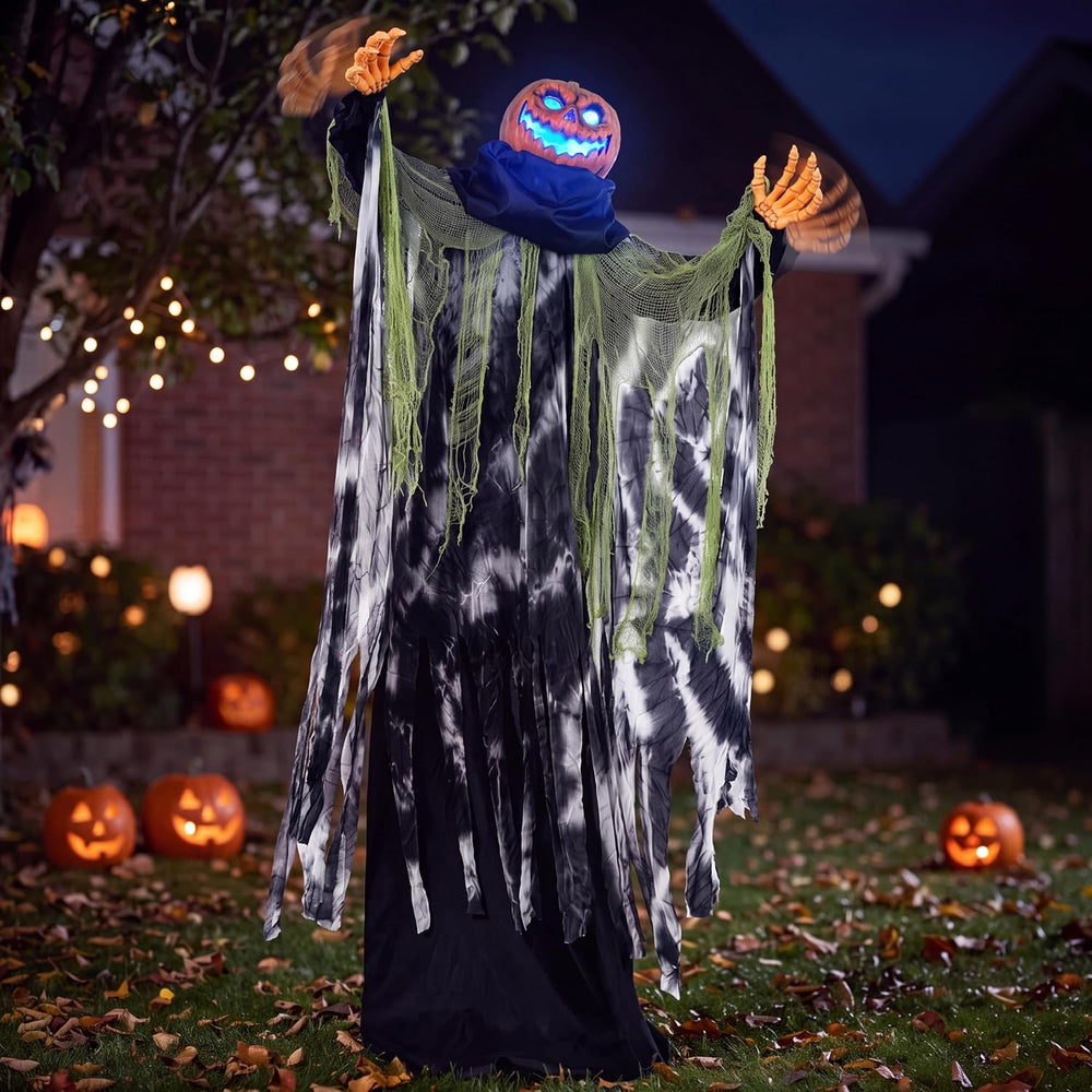 JOYIN Halloween Decorations Outdoor Life Size Animatronics Ghost Pumpkin Deco...