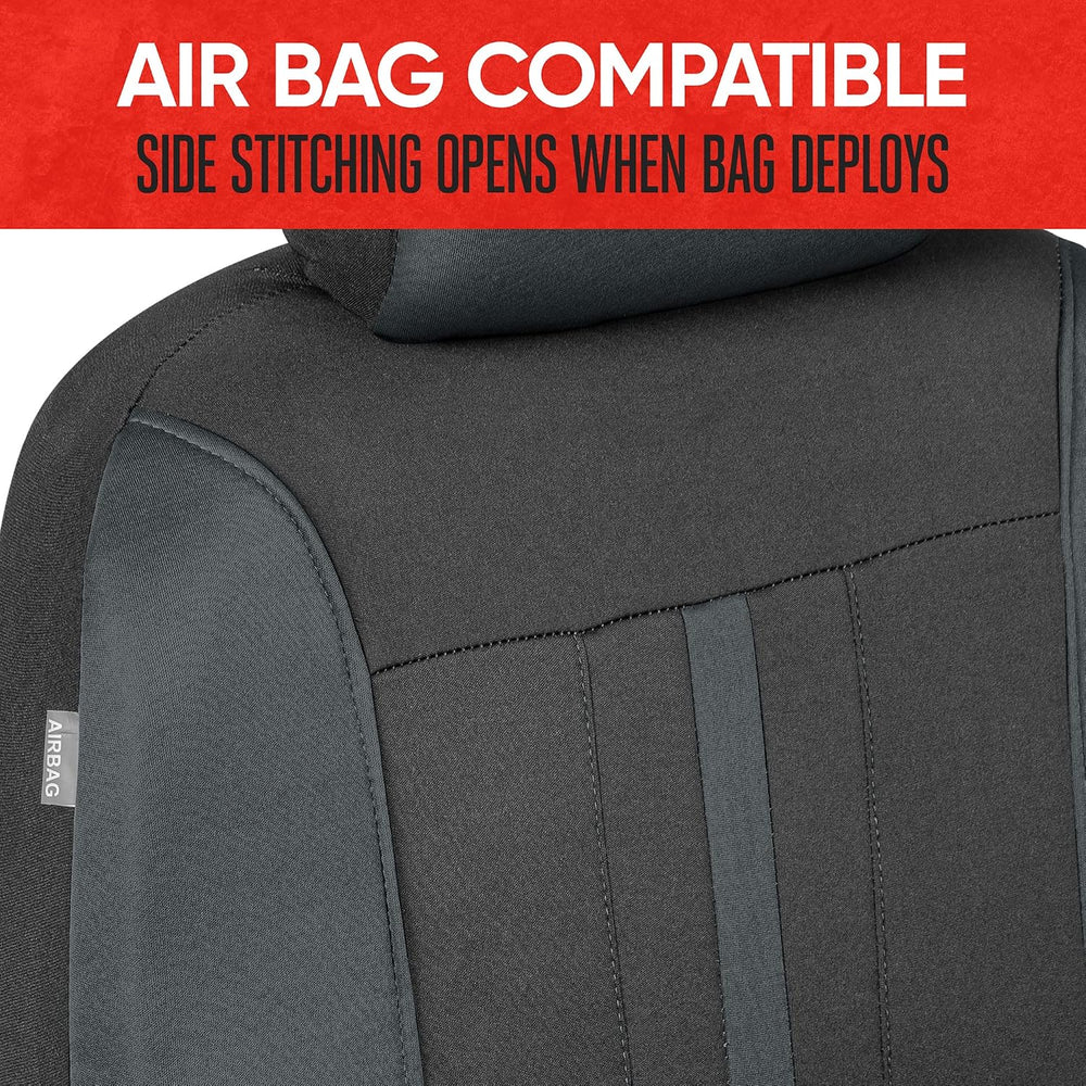 Motor Trend Black & Gray Car Seat Covers Full Set – Front Seat Covers &am...