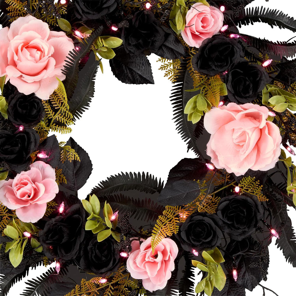 National Tree Company, 24inch Artificial Cute and Creep Halloween Wreath, 40 ...