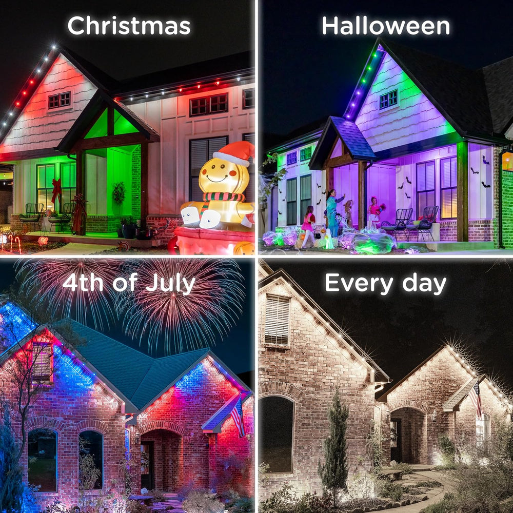 Enbrighten Eternity Permanent Outdoor Lights, 100ft, 72 Lights