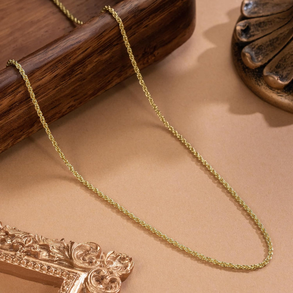 14K Gold Necklaces for Women Rope Chain Gold Chain for Women
