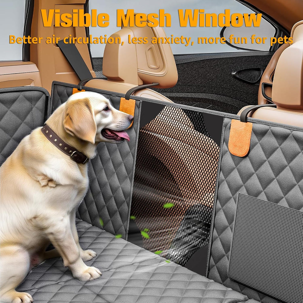 Dog Car Seat Cover for Back Seat, Hard Bottom Back Seat Extender