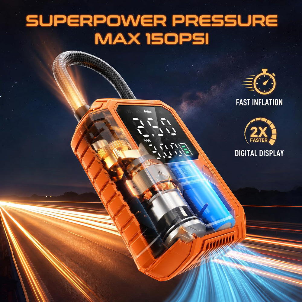 Tire Inflator Portable Air Compressor for Car, Motocycle, Bike Inflatables