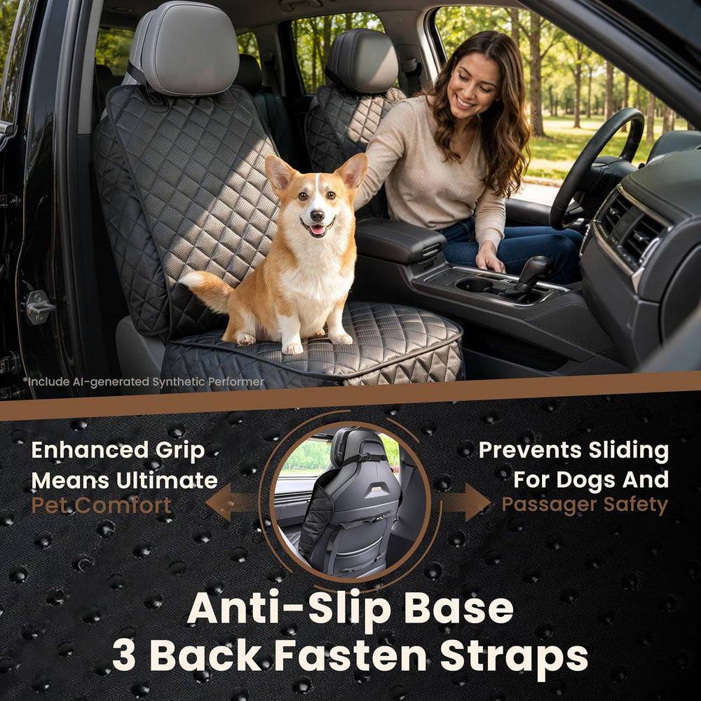 2 Pack Dog Car Seat Cover for Front Seat, Waterproof Car Seat Protector