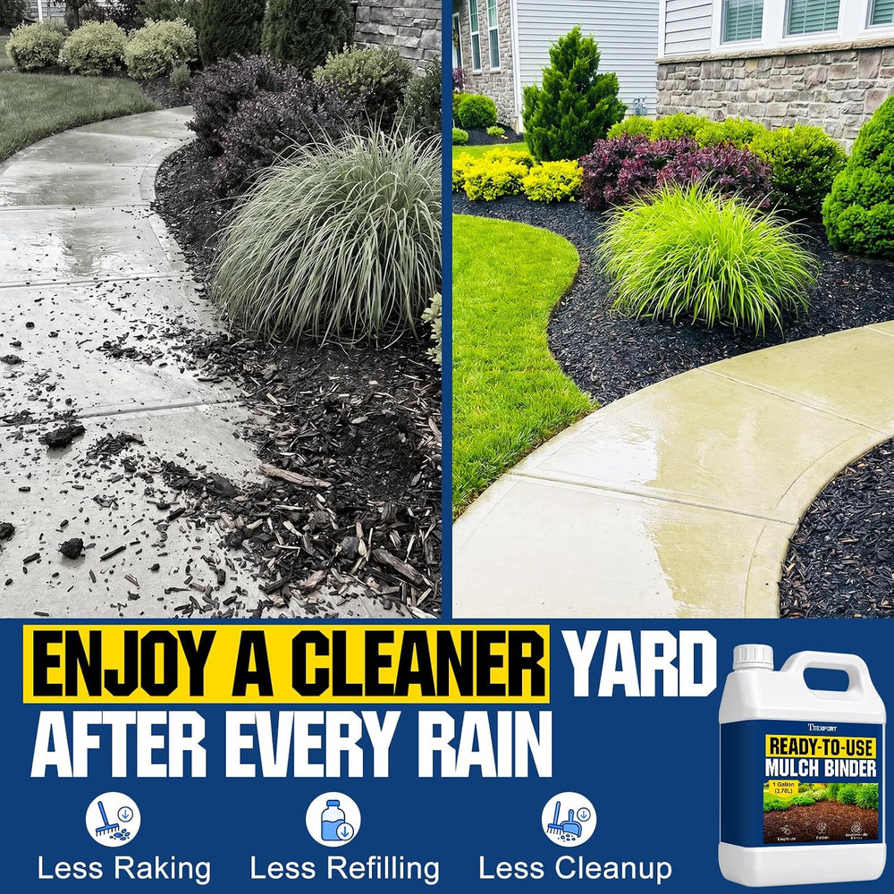 Teexpert Mulch Glue with 4L Pump Sprayer: 1 Gallon Ready-to-Use Mulch Binder ...