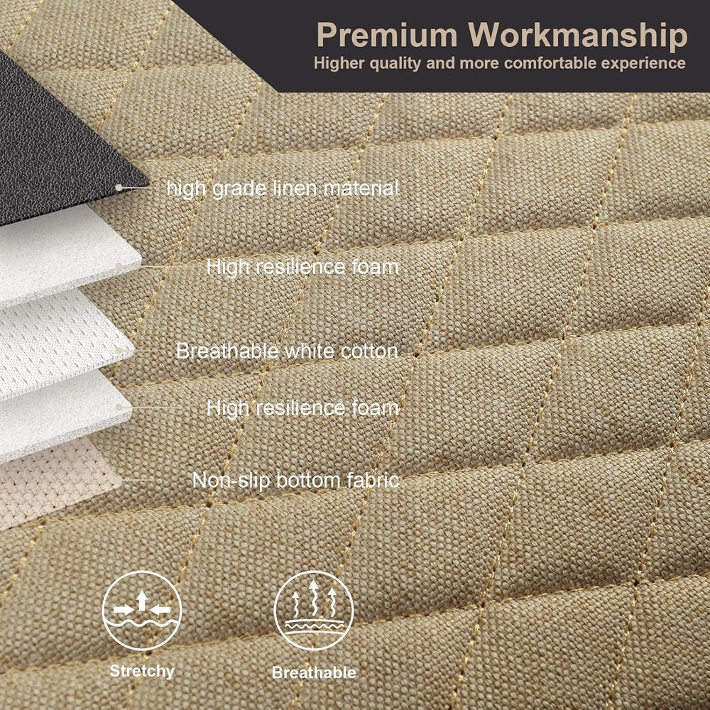 West Llama Linen Car Seat Covers,Bottom Seat Covers for Cars Include 1 Pair F...