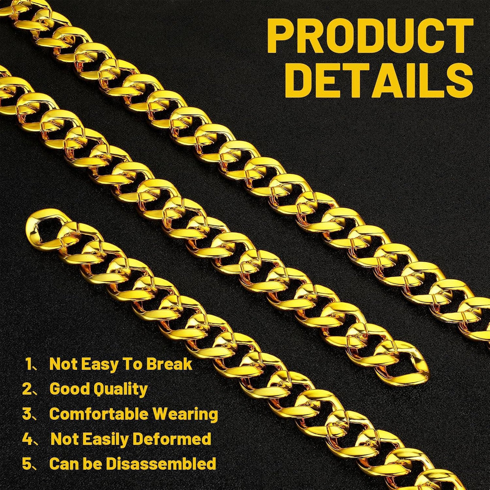 Hip Hop Chain Bulk, Plastic Costume Rapper Chain Fake Necklace for Men Women ...
