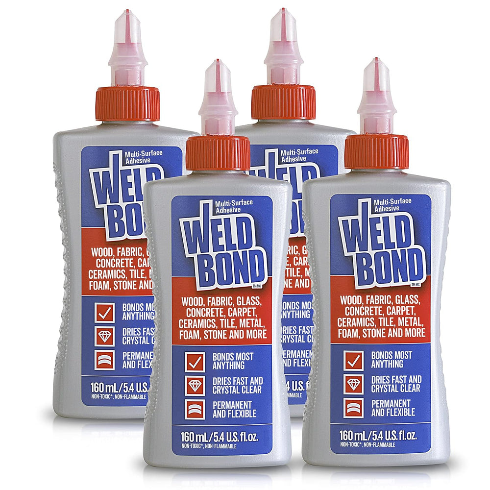 Weldbond Multi-Surface Non Toxic Glue for Mosaic Wood Craft 5.4oz (4 Pack)
