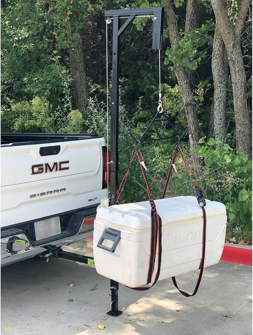 HME Truck Hitch Game Hoist Kit with Winch and Gambrel, 400 lb Capacity