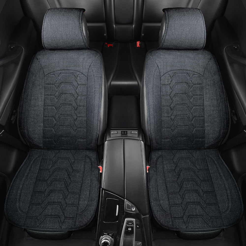 Linen Front Car Seat Covers Cloth Fabric Seat Protectors