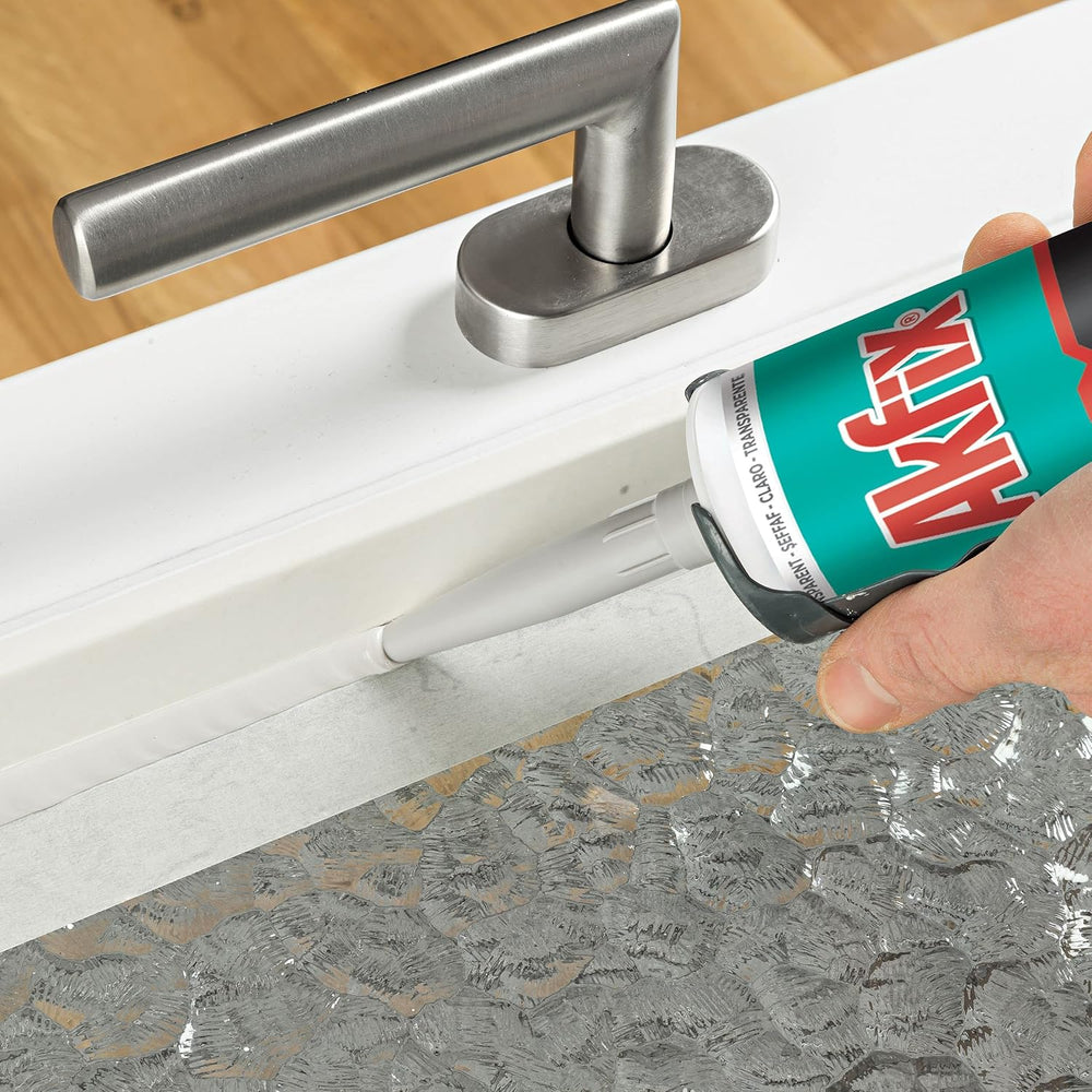 Akfix 100E RTV Gray Silicone Caulk (12x10.1 fl.oz.) - 100% Waterproof Silicon...