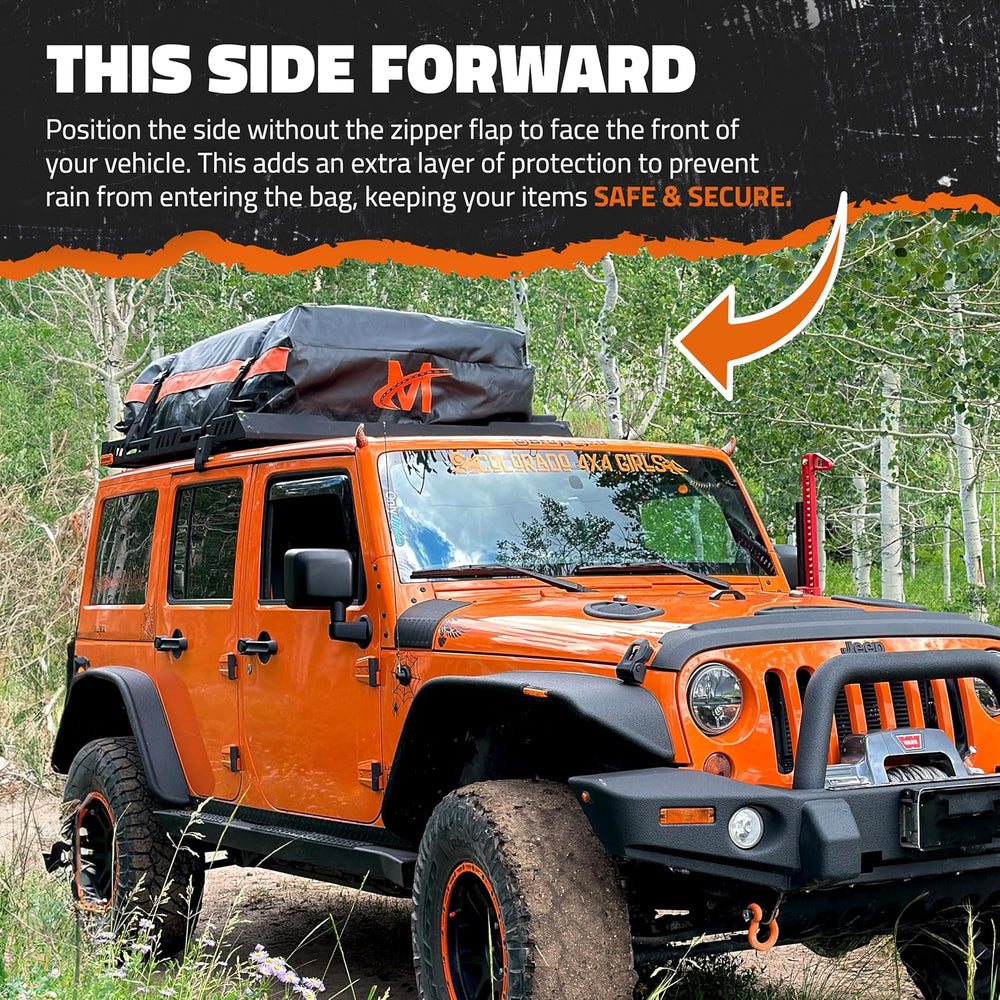 Mockins 30 Cu.Ft. All-Weather Rooftop Cargo Carrier Bag | 60"x43"x2...