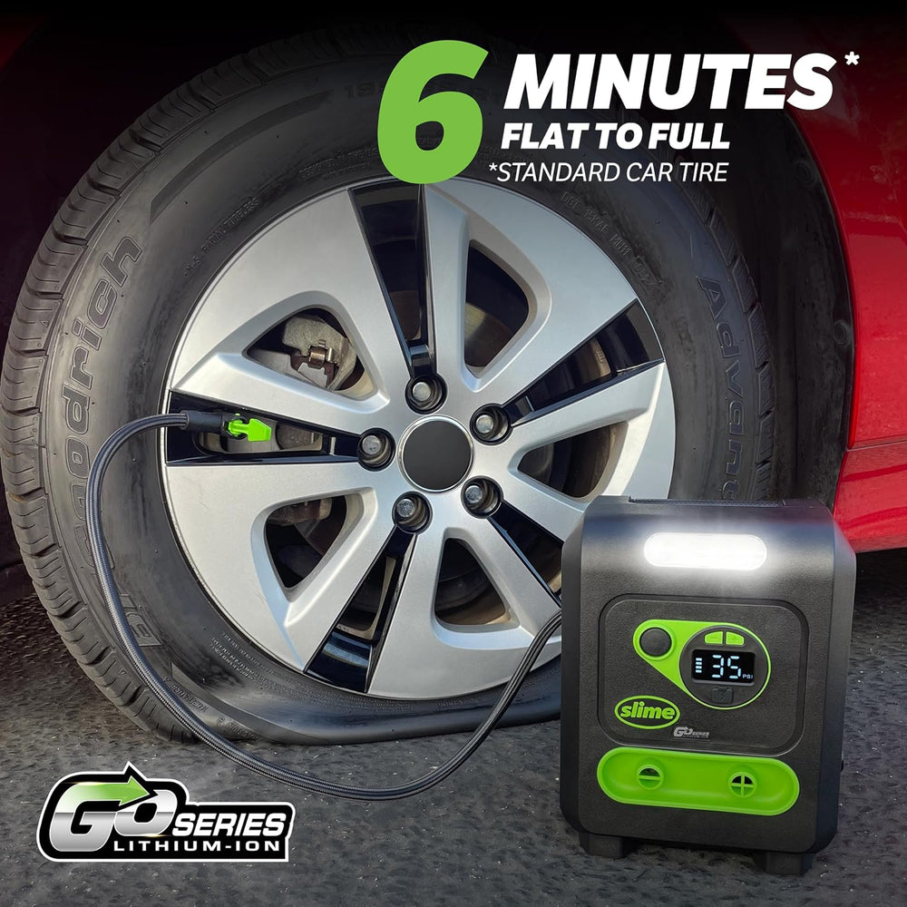 Slime 40085 Tire Inflator, Cordless, Multi-Purpose, Portable Air Compressor P...