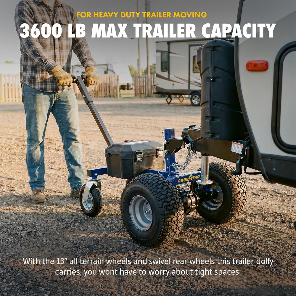 Goodyear 3600LBS Electric Trailer Dolly 2'' Ball Hitch Max Tongue Wt....