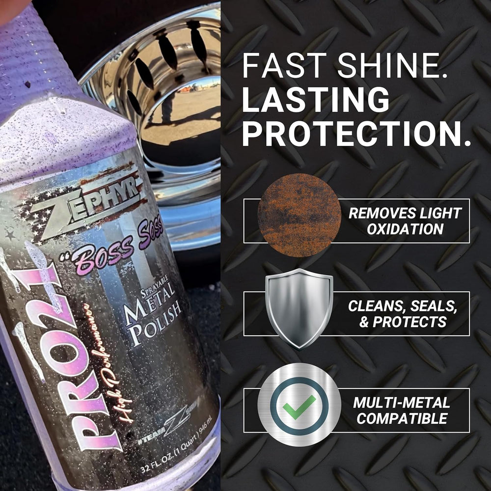 Zephyr - Pro 21 Boss Soss Sprayable Metal Polish - Stainless Steel, Chrome, &...
