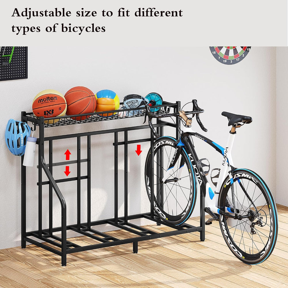 Garage Bike Rack Storage 4 bikes Stand Organizer Adjustable Holds