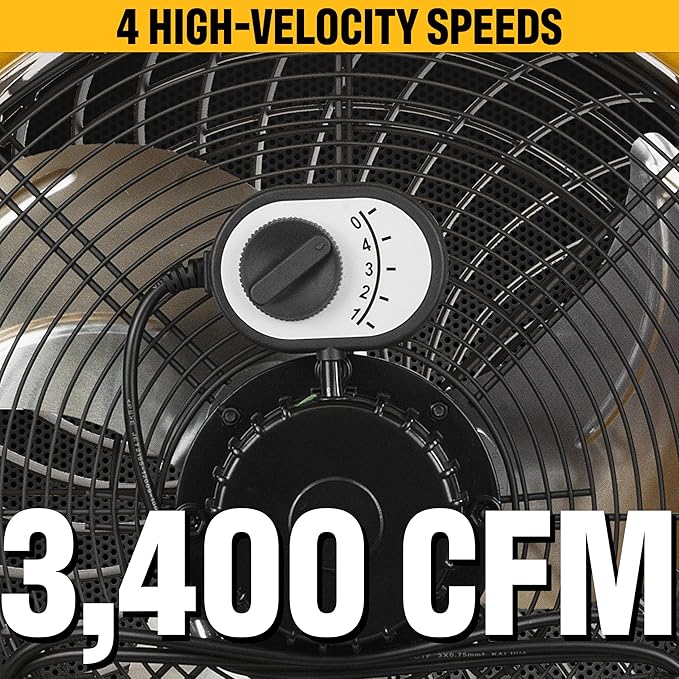CATERPILLAR 18 inch High Velocity, 3400 CFM, 4 Speed, 360 Degree Metal Heavy