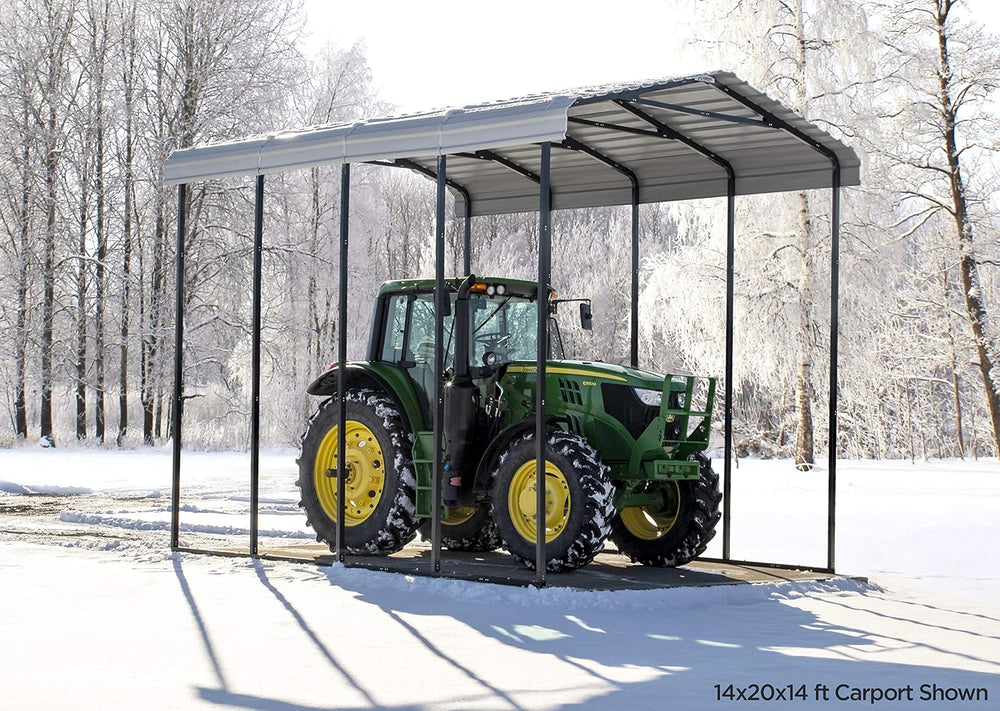 Arrow Carports Galvanized Steel Carport, RV Metal Carport Kit, 14' x 42