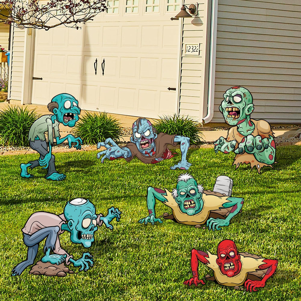 12Pack Halloween Scary Zombie Monster Yard Signs with Stakes 16.54 x 11.8in