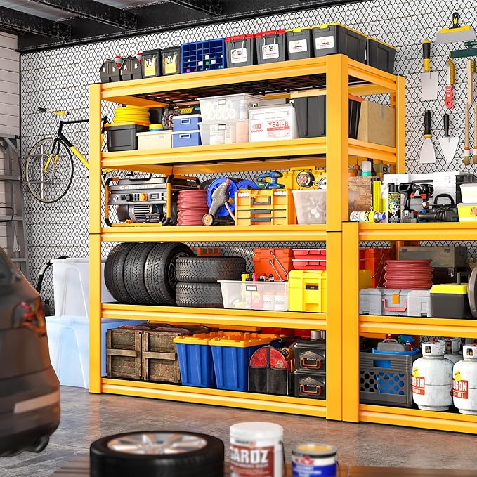 REIBII Garage Shelving Load 3000LBS, 5-Tier Storage Shelves, Adjustable Heavy...