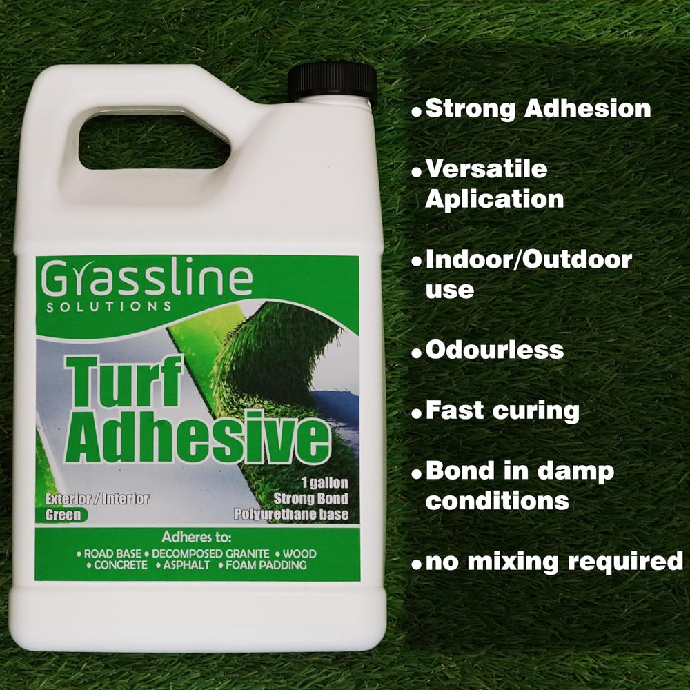 Synthetic Grass Adhesive - 1 Gallon - Color Green - Single Part Polyurethane ...