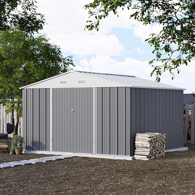 Patiowell 10' x 10' Metal Storage Shed
