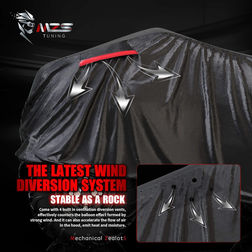 MZS ATV Cover Waterproof Outdoor, 76" 4 Wheeler Cover Storage, Quad Cove...