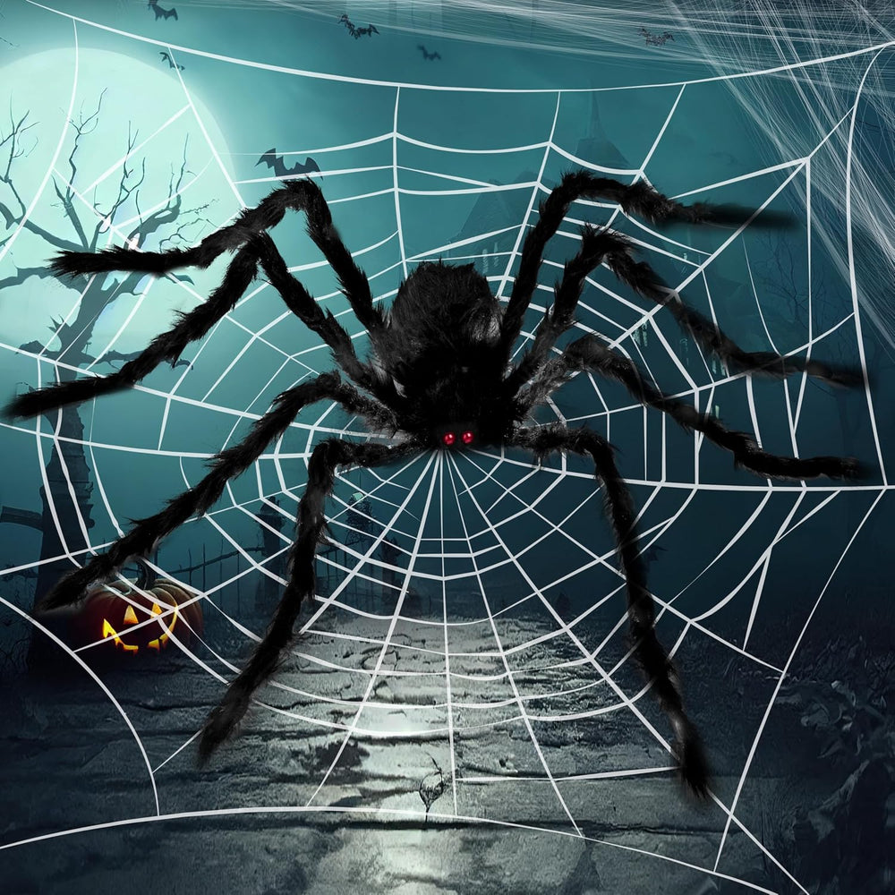 JOYIN 9 Ft Halloween Spider Outdoor Decorations, Giant Spider Scary Large Pro...