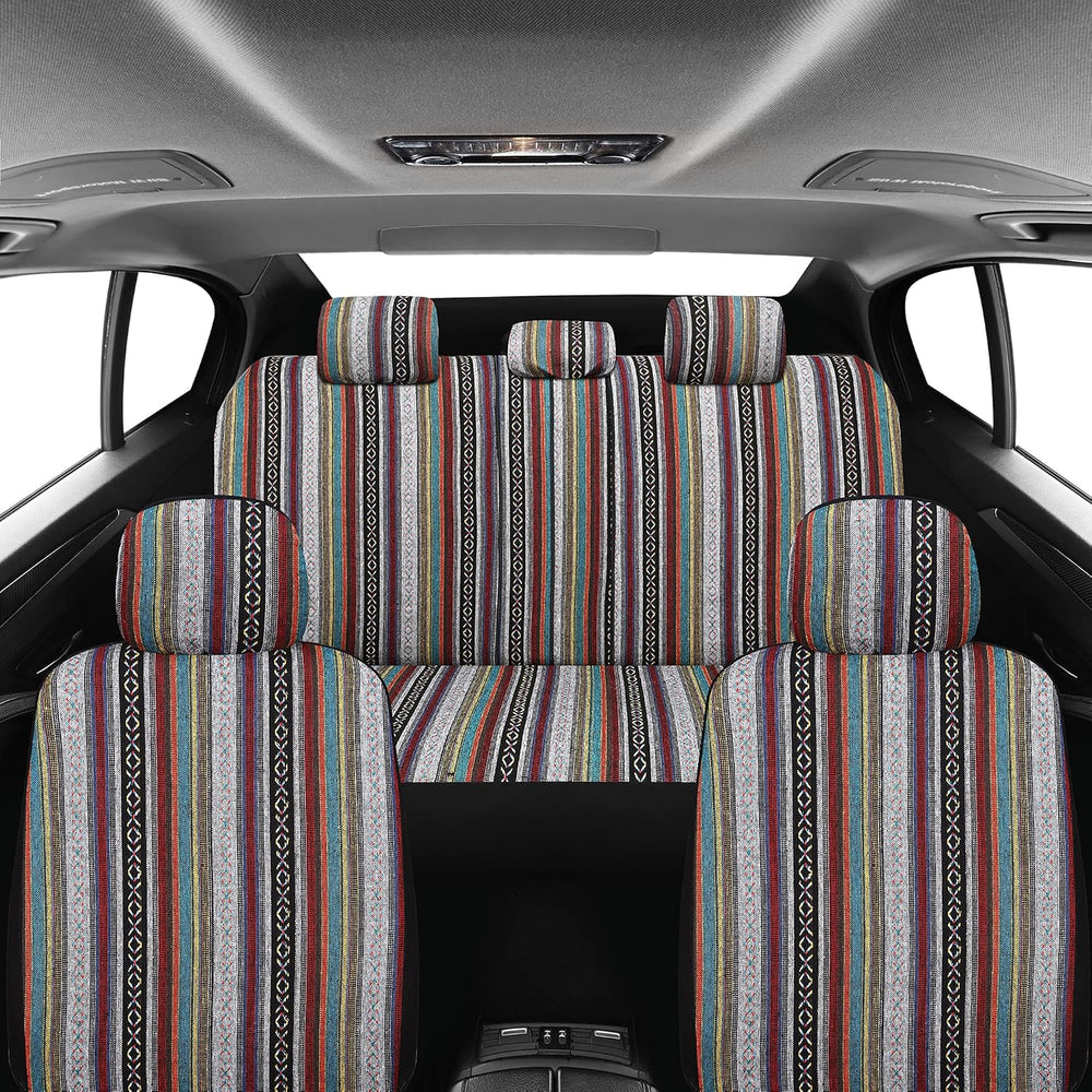Pariitadin Baja Saddle Blanket Car Seat Covers Full Set with Seat Belt Pads, ...