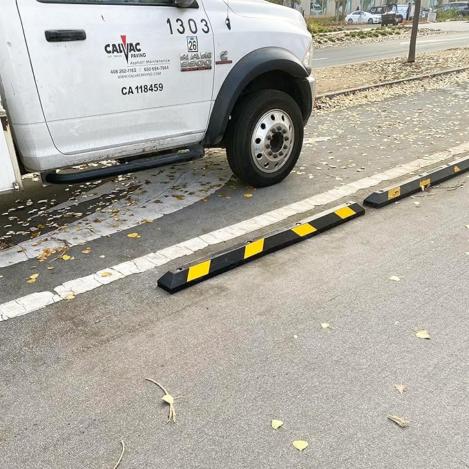 Guardian Parking Stop, 6 Foot Long Rubber Curb