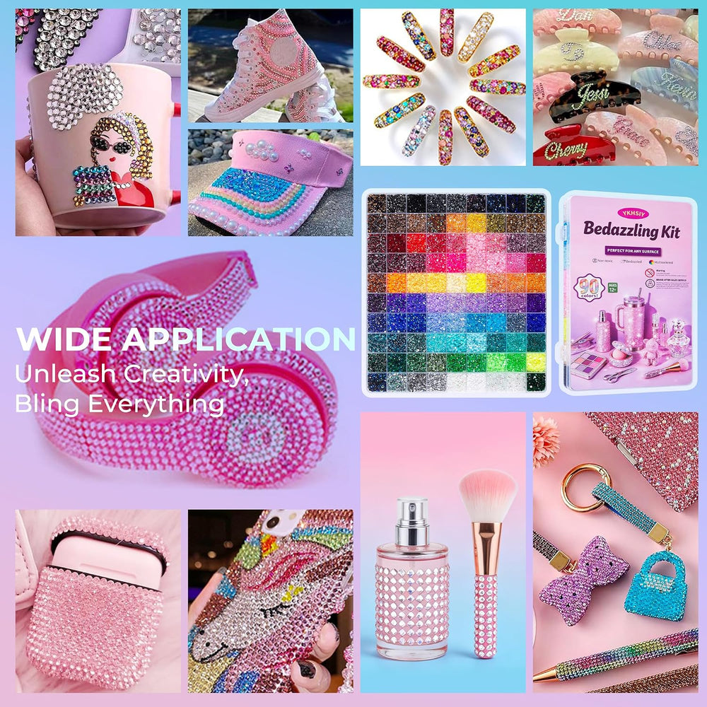 Bedazzling Kit 72000Pcs 90 Colors 3mm Resin Jelly Rhinestones - Diamond Art