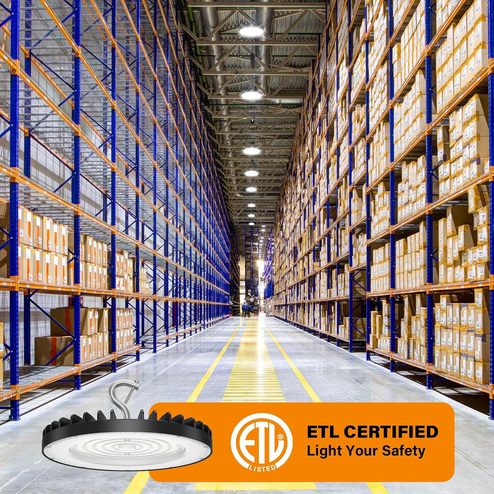 10 Pack UFO High Bay Led Shop Lights 150W, 21,000lm 5000K, ETL