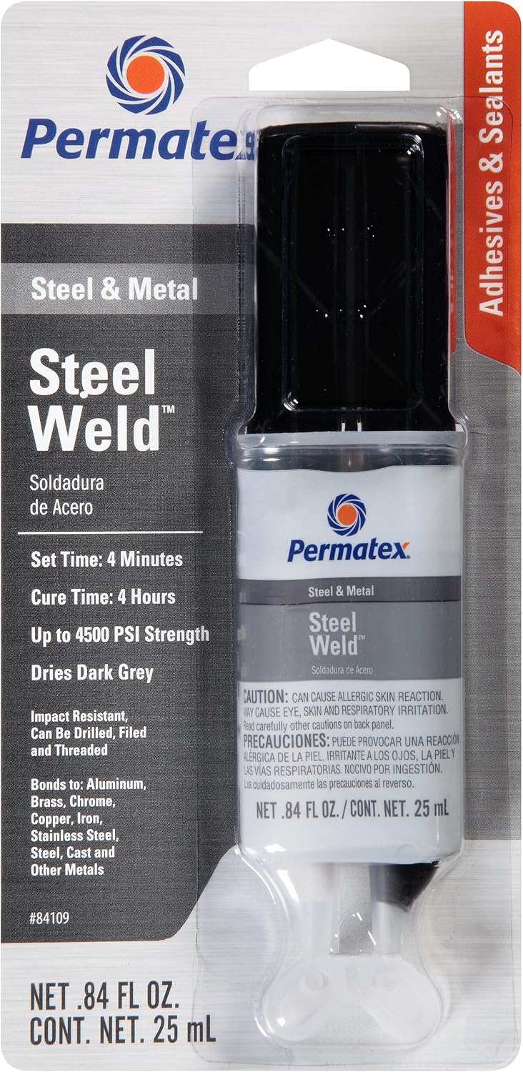 Permatex 84109-12PK PermaPoxy 4 Minute Multi-Metal Epoxy, 0.84 oz. (Pack of 12)