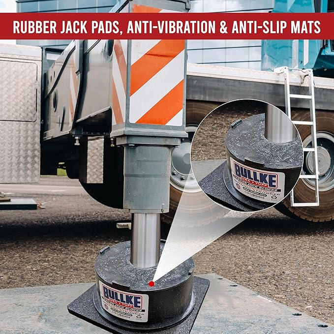 USA Made RV Leveling Jack Flex Pads 9" – Heavy-Duty Rubber Jack Pads – N...