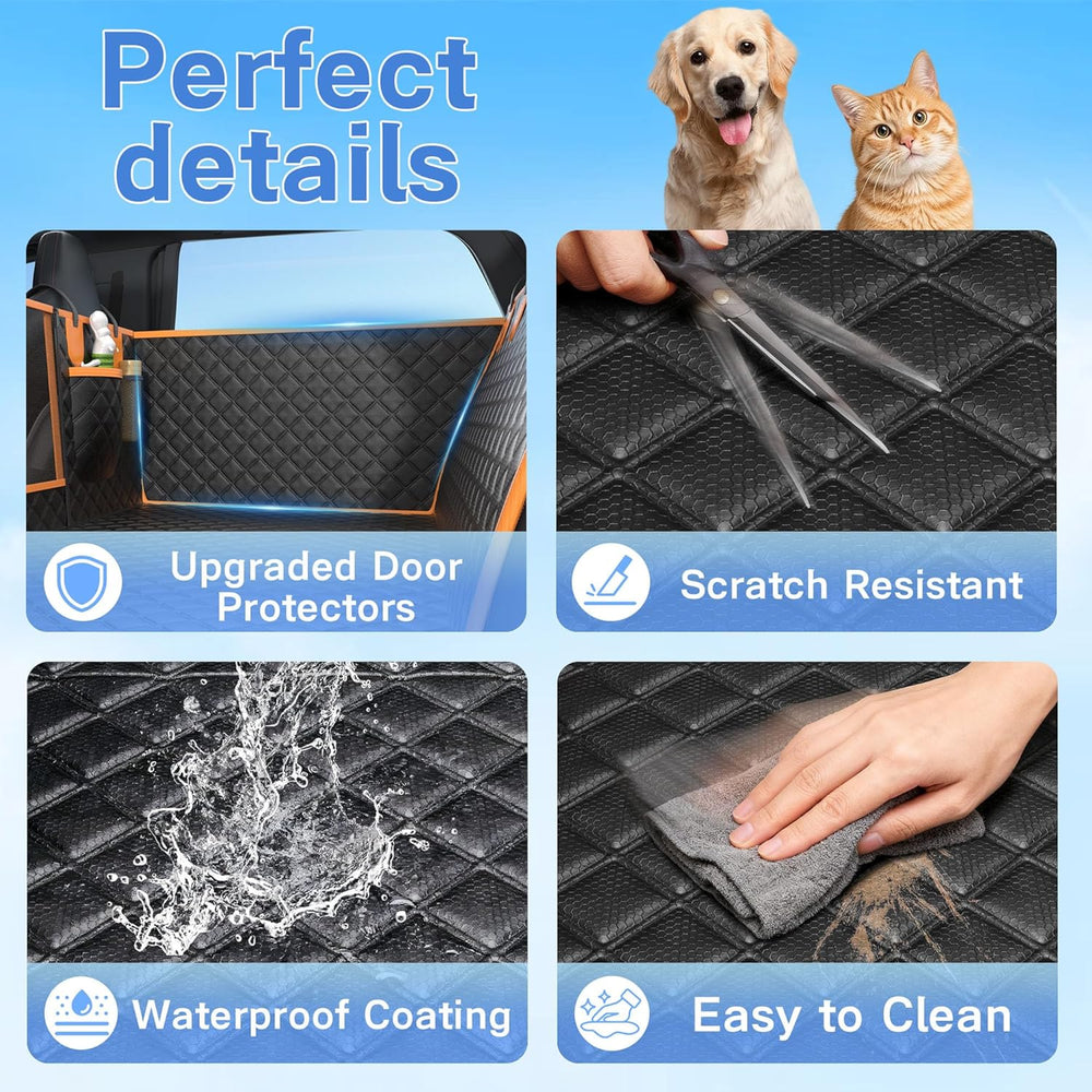 Twesync Dog Seat Cover for Back Seat, Hard Bottom Back Seat Extender, 100% Wa...