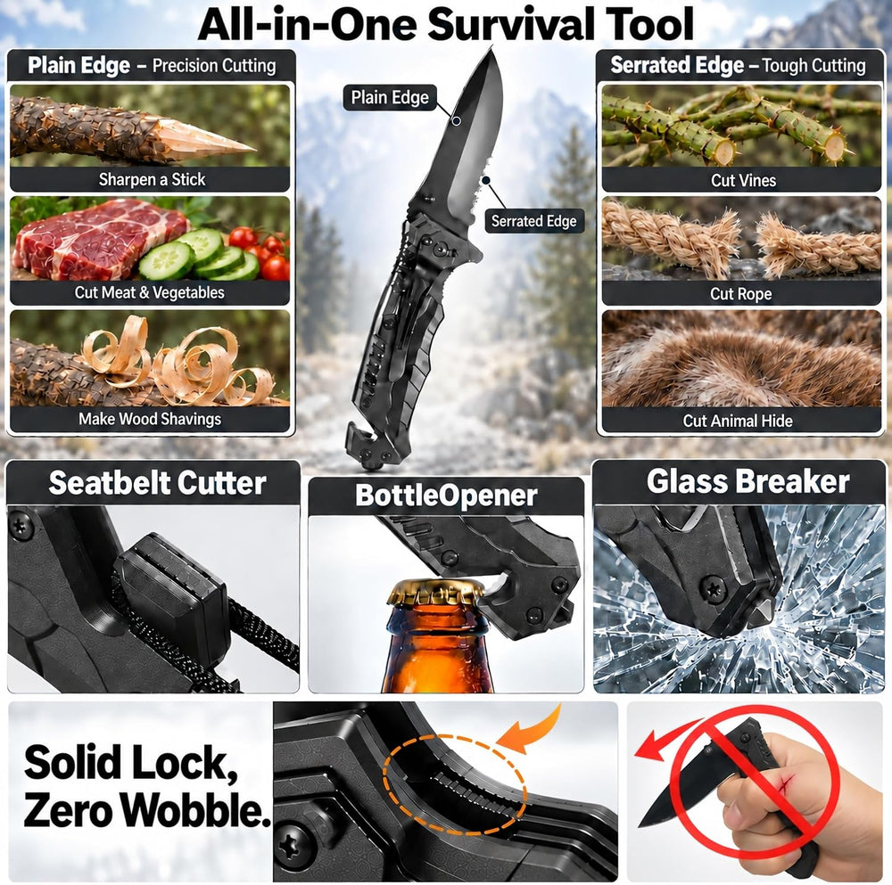 Survival Kit and Emergency Gear for Men - 66 in 1 Outdoor Equipment