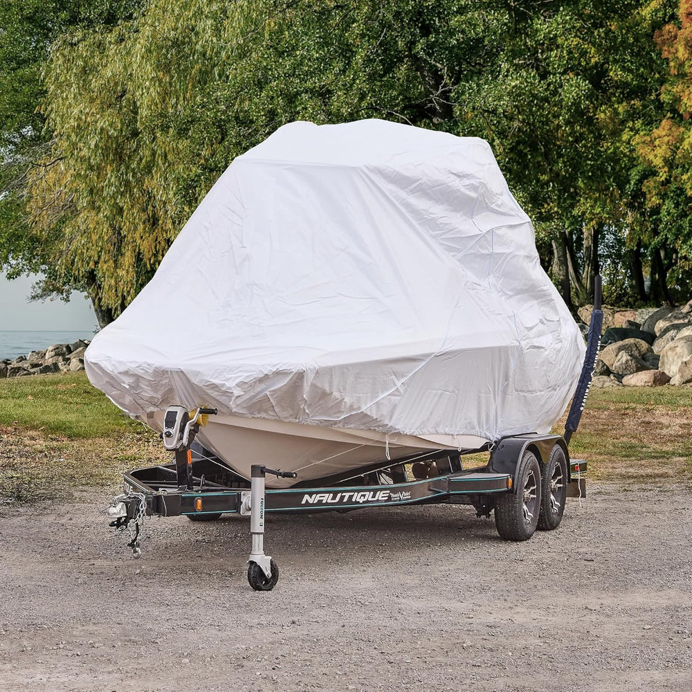 21' - 23' V Bow Wake Tower Boat Cover | Covers 100% of The Boat Above...