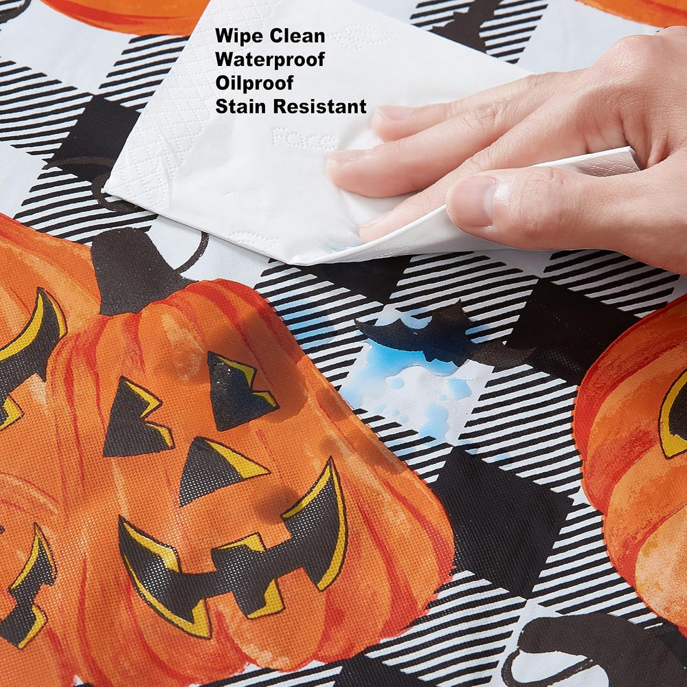 Newbridge Halloween Jack Oโ Lantern 60x120 Inch Rectangle Vinyl Tablecloth