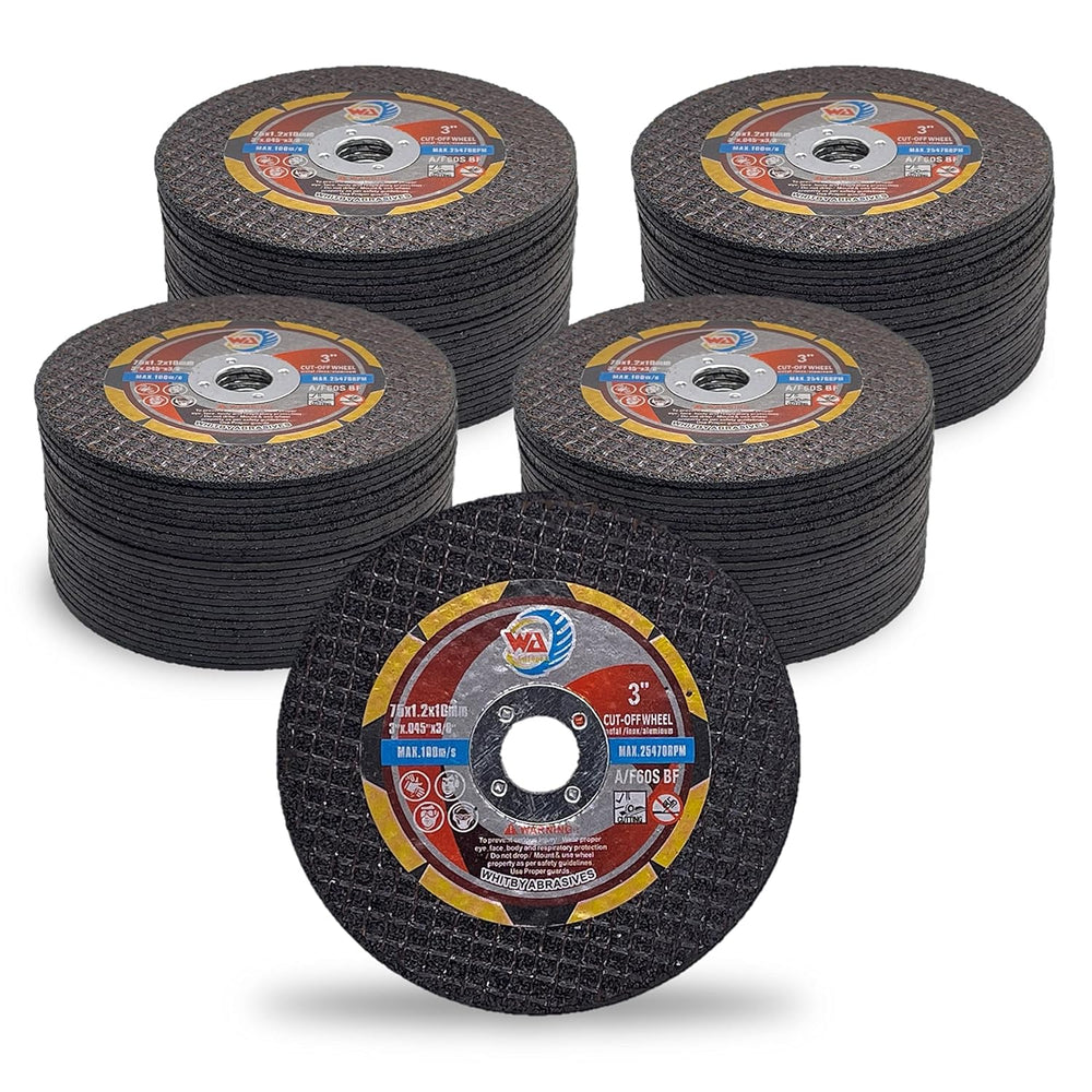 WA 100PACK - 3" x.045 x3/8" Thin Cutting Wheels Metal and Stainless...