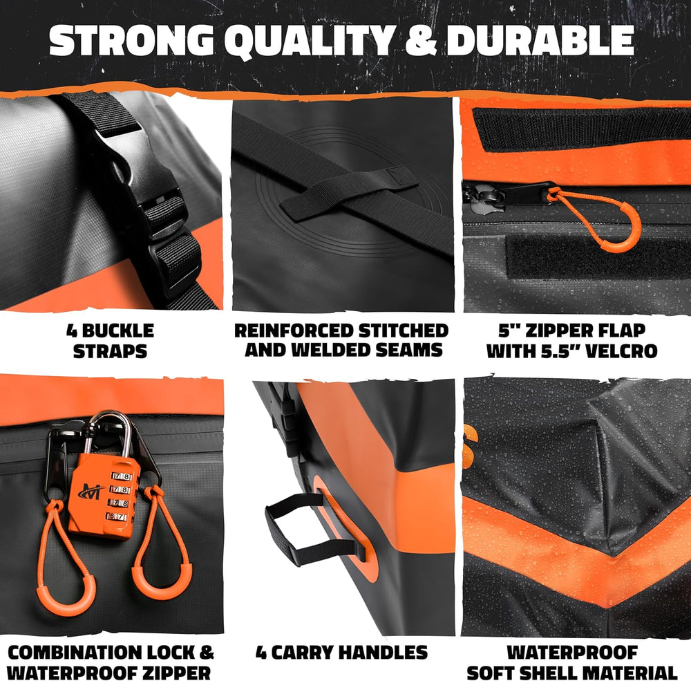 Mockins 30 Cu.Ft. All-Weather Rooftop Cargo Carrier Bag | 60"x43"x2...