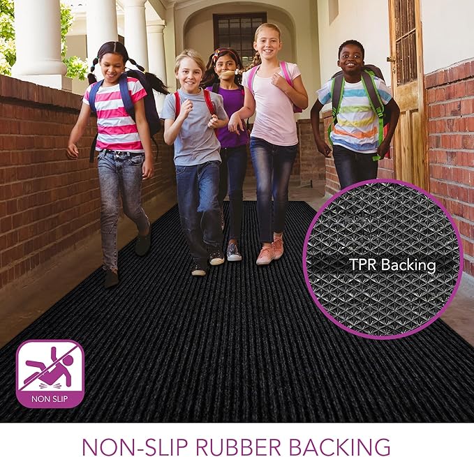 iCustomRug Spartan Weather Warrior Indoor/Outdoor Utility Ribbed Carpet Runner